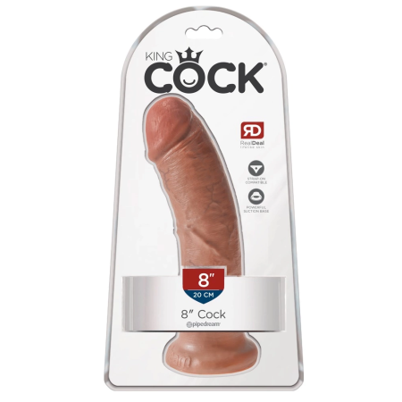 Pipedream King Cock 8 Inch Intimate Model Tan PVC 21.5 cm