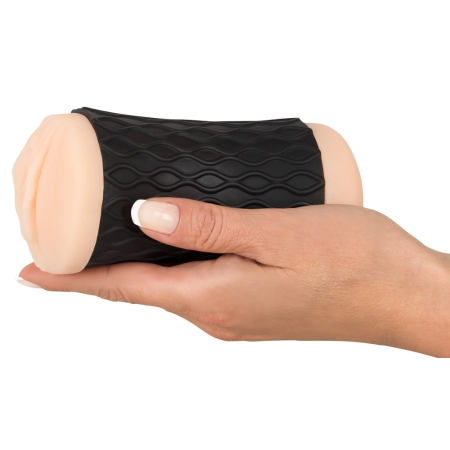 Nature Skin Double-Ended Intimate Device TPE Black Sleeve 14.3cm