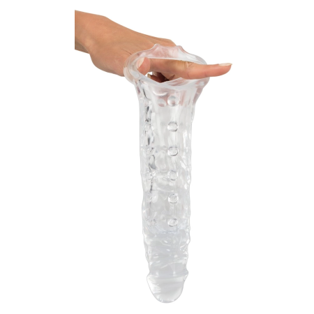 Crystal Clear Extension Sleeve TPE Transparent 27.8cm with Ball Ring