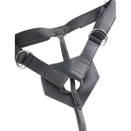 King Cock 8" Strap-On System with Removable Anatomical Model, Black