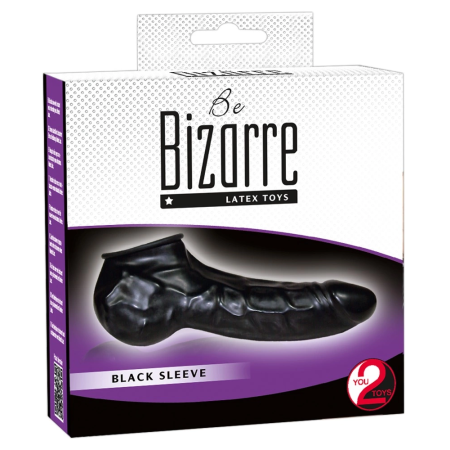 Be Bizarre Undercover Black Latex Anatomical Sleeve 22 cm