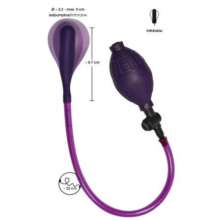 Bad Kitty Anal Balloon Intimate Pump System, Purple, Adjustable Size