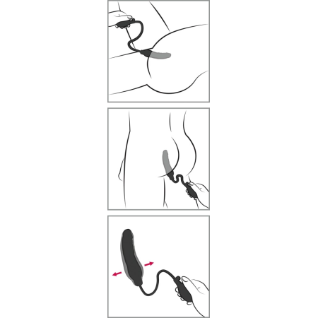 You2Toys Inflatable Latex System Black Adjustable Size 23cm