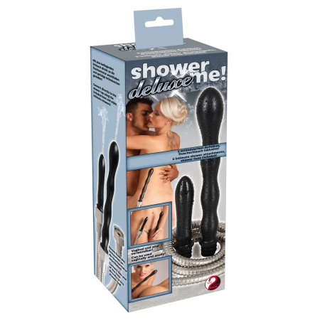 You2Toys Shower Me Deluxe Intimate Shower Set with 2 Attachments, 138 cm Hose