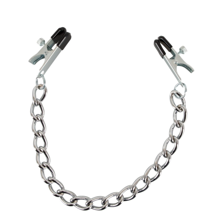 Bad Kitty Adjustable Chain System with Metal Clamps 43.5 cm Silver