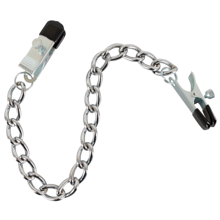 Bad Kitty Adjustable Chain System with Metal Clamps 43.5 cm Silver