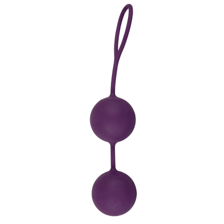 Sweet Smile XXL Weighted Silicone Duo Balls, 21.5 cm, Purple