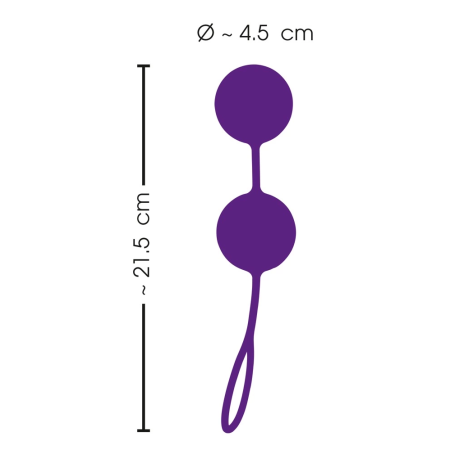Sweet Smile XXL Weighted Silicone Duo Balls, 21.5 cm, Purple