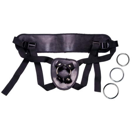 You2Toys Universal Harness Adjustable Black PU Leather 155 cm
