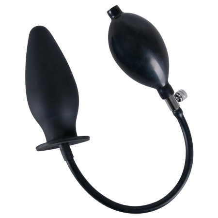 You2Toys Black Inflatable Anal Plug Silicone 11.5 cm Adjustable Size