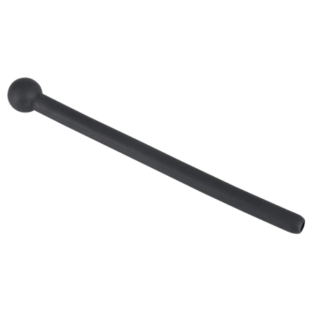 Mystim Black Silicone Urethral Dilator Hollow Flexible 11.8cm O0.7cm