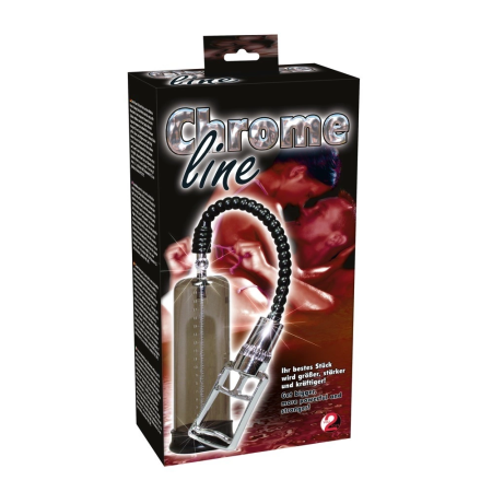Chrome Line Vacuum Intimate Trainer with Scale, Transparent Brown, 21 cm