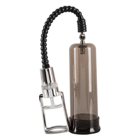 Chrome Line Vacuum Intimate Trainer with Scale, Transparent Brown, 21 cm