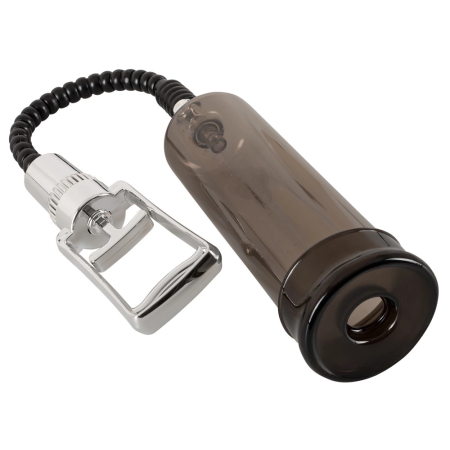 Chrome Line Vacuum Intimate Trainer with Scale, Transparent Brown, 21 cm