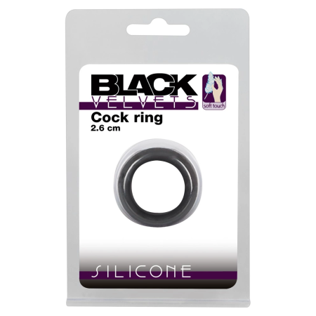 Black Velvets Silicone Performance Ring 2.6 cm - Soft Touch, Flexible
