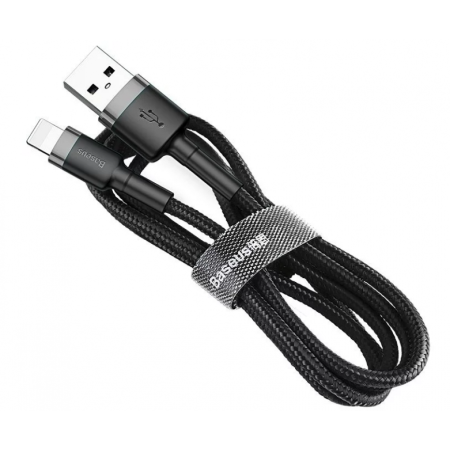 Baseus Cafule USB do Lightning 2A 3m Kabelis (Pilkas-Juodas)