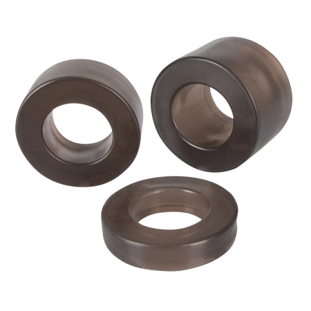 Rebel Adjustable Silicone Ring Set for Gentle Testicle Extension, 3 Sizes