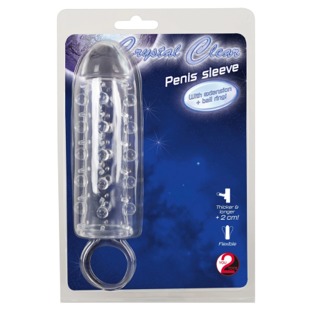 Crystal Clear Intimate Sleeve Extension 11cm Transparent TPE