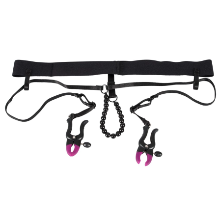 Bad Kitty Adjustable Silicone Clamp with Black Bead String 68cm