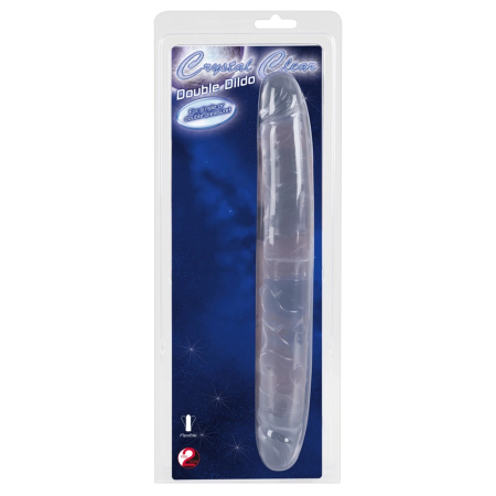 Crystal Clear Duo Double-Ended Intimate Model 34cm Transparent PVC
