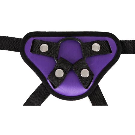 You2Toys Universal Strap-On Harness with 3 Adjustable Rings, Purple/Black
