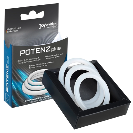 POTENZplus Silicone Support Rings Set S/M/L Transparent