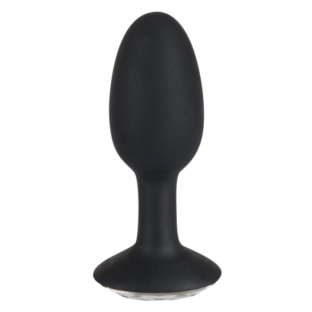 You2Toys Anal Plug S Black Silicone with Decorative Gem 8.5cm