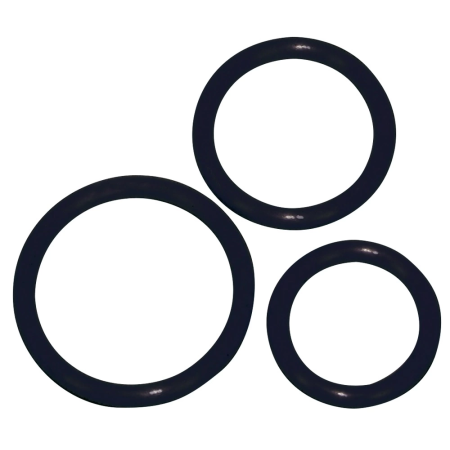 You2Toys Silicone Ring Set 3pcs Black - Adjustable Sizes for Comfort