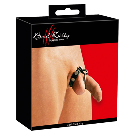 You2Toys Adjustable Black Strap System with 3 Metal Rings 21cm