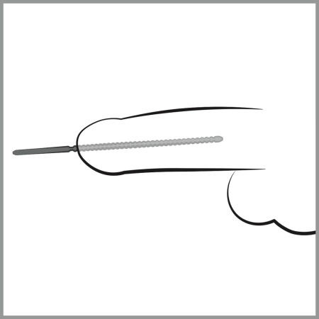 Mystim Dip Stick Ripped 6mm Stainless Steel Urethral Sound 24cm