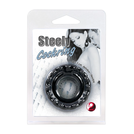 You2Toys Steely Black Silicone Duo Ring Intimate Trainer