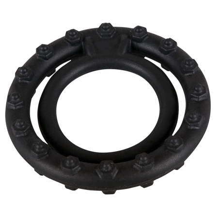 You2Toys Steely Black Silicone Duo Ring Intimate Trainer