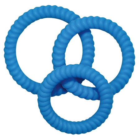 Lust 3 Silicone Intimate Rings Blue Set - 3 Sizes