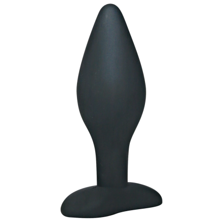 Black Velvets Silicone Large Anal Plug 12 cm Smooth Surface Black