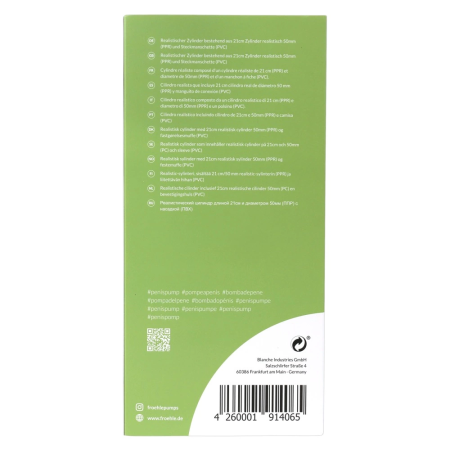 Frohle SP008 Anatomical Cylinder L Polycarbonate 21cm Transparent