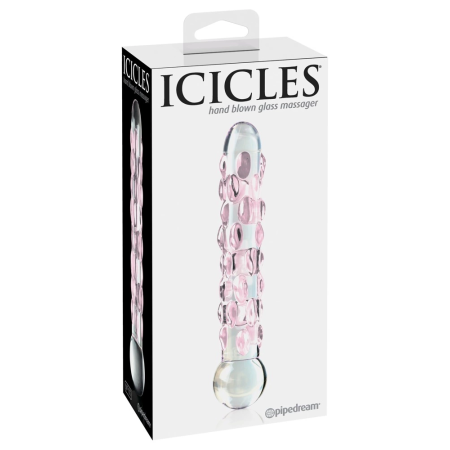 Pipedream Icicles No. 7 Glass Massage Rod with Textured Surface 17.8 cm