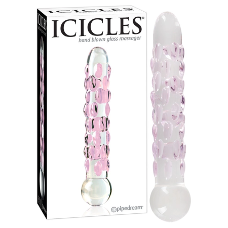 Pipedream Icicles No. 7 Glass Massage Rod with Textured Surface 17.8 cm