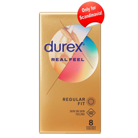Durex RealFeel Latex-Free Polyisoprene Condoms 8-Pack Anatomical Fit
