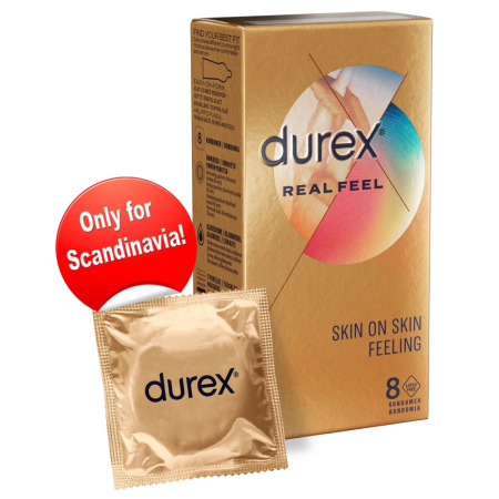 Durex RealFeel Latex-Free Polyisoprene Condoms 8-Pack Anatomical Fit
