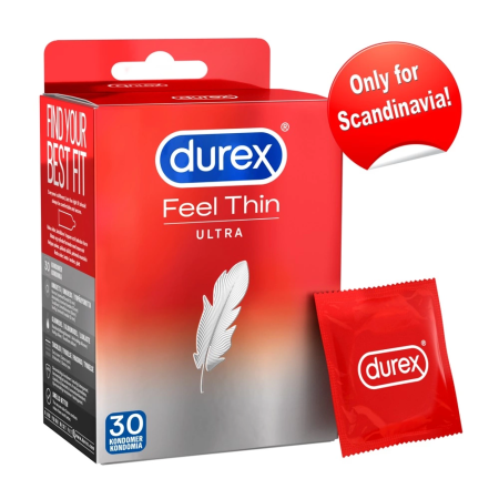 Durex Feel Ultra Thin 30 pcs - Enhanced Comfort & Sensitivity Condoms