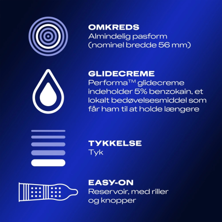 Durex Mutual Climax 10-Pack Grooved & Dotted Latex Condoms Easy-On Fit