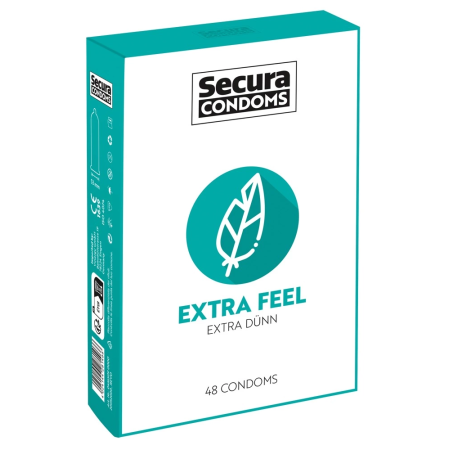 Secura Extra Feel 48pcs Ultra-Thin Vegan Latex Intimate Protection