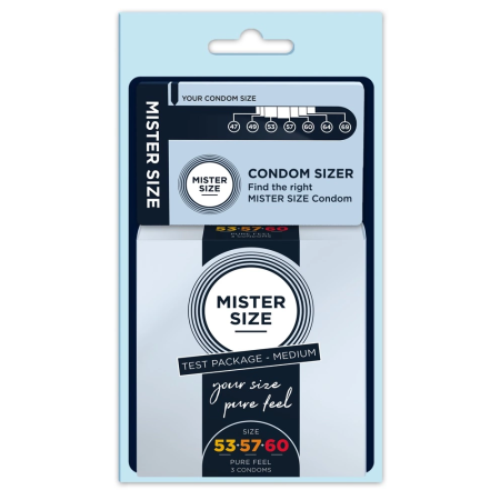Mister Size Tester Kit Medium 3-Pack Custom Fit Condoms 53-60mm