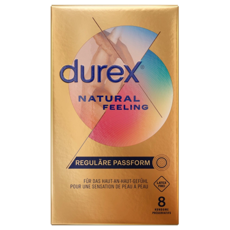 Durex Natural Feeling 8 pcs Skin-Like Latex-Free Condoms 56mm