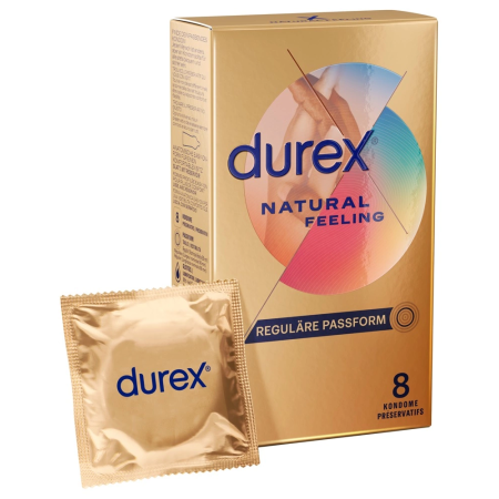 Durex Natural Feeling 8 pcs Skin-Like Latex-Free Condoms 56mm