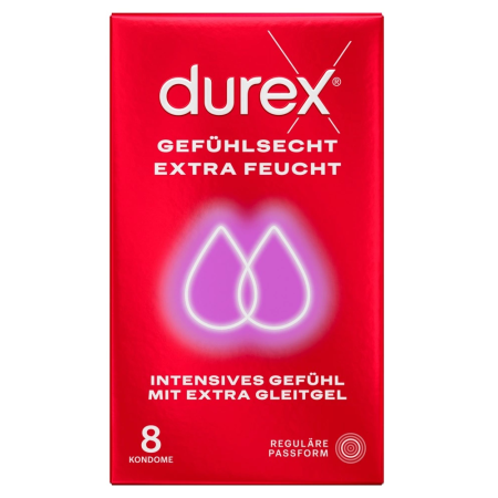 Durex Gefuhl Extra Lubricated 8 pcs - Enhanced Smoothness Condoms
