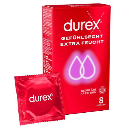 Durex Gefuhl Extra Lubricated 8 pcs - Enhanced Smoothness Condoms