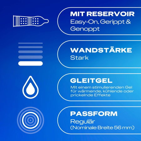 Durex Intense Orgasmic Condoms 22 pcs Mint Flavour Ribbed & Dotted 56mm