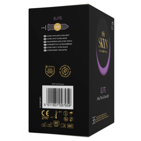 Manix SKYN Elite Ultra-Thin Polyisoprene Condoms 36-Pack Vegan Latex-Free