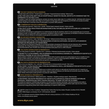 Manix SKYN Elite Ultra-Thin Polyisoprene Condoms 36-Pack Vegan Latex-Free